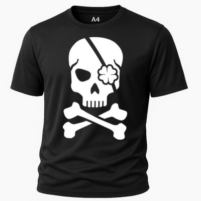 Irish Skull With A Pirate Clover Patch Performance Shirt
