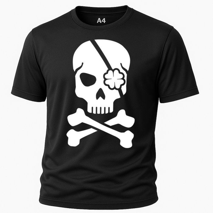 Irish Skull With A Pirate Clover Patch Performance Shirt