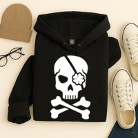 Irish Skull With A Pirate Clover Patch Hoodie
