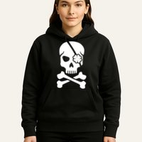 Irish Skull With A Pirate Clover Patch Hoodie