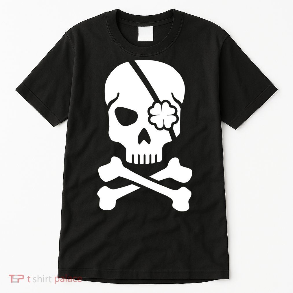 Irish Skull With A Pirate Clover Patch Tall T-Shirt