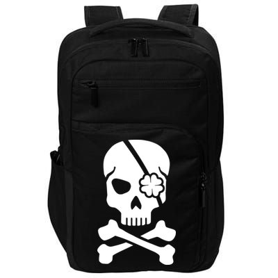 Irish Skull With A Pirate Clover Patch Impact Tech Backpack