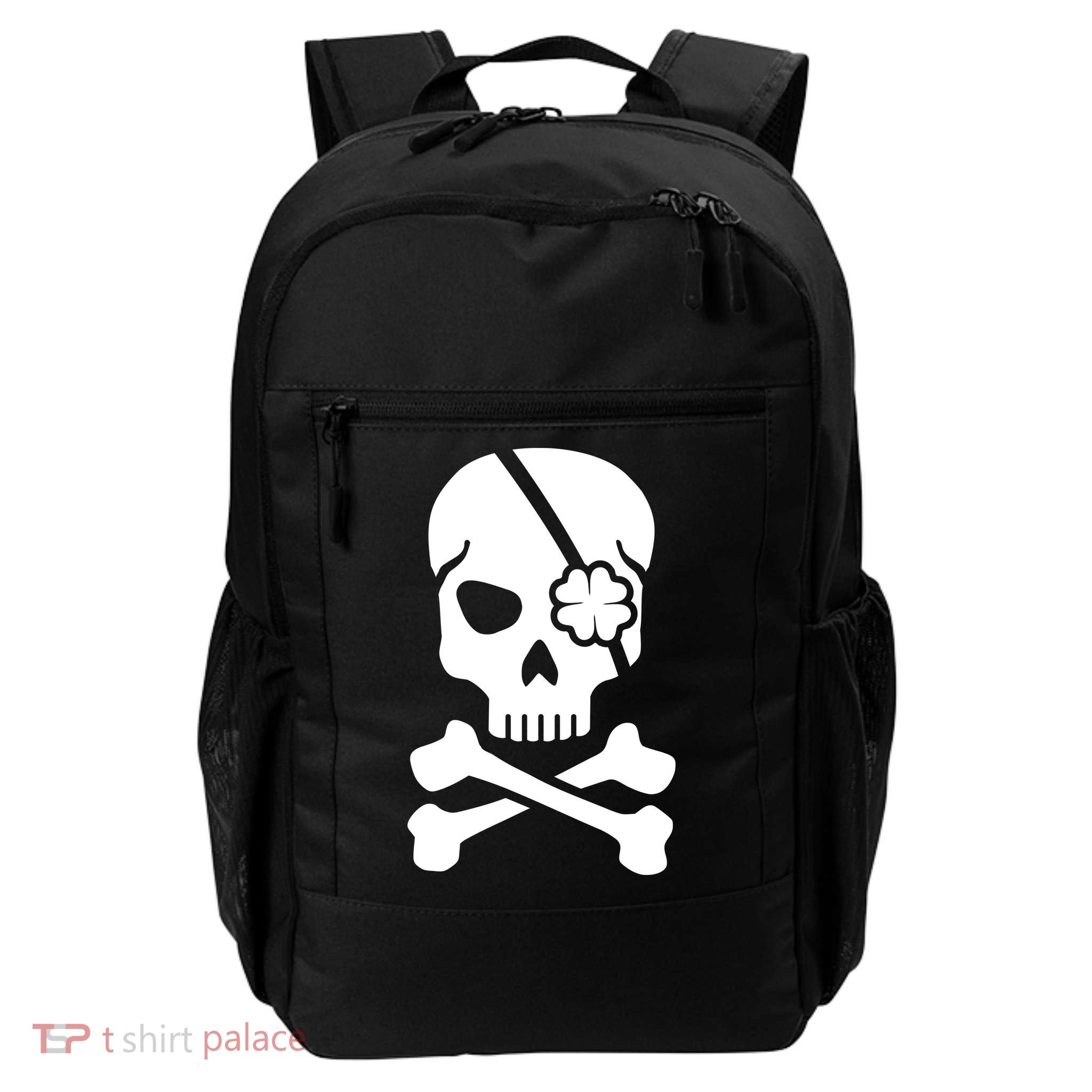 Irish Skull With A Pirate Clover Patch Backpack