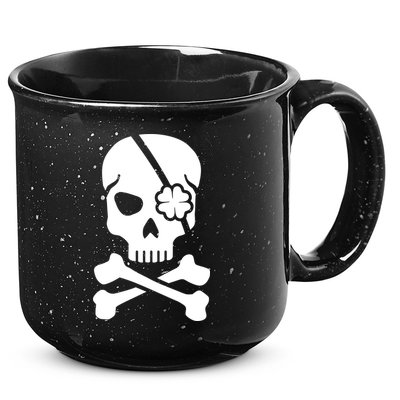 Irish Skull With A Pirate Clover Patch 15oz Campfire Ceramic Mug