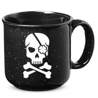 Irish Skull With A Pirate Clover Patch 15oz Campfire Ceramic Mug