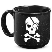 Irish Skull With A Pirate Clover Patch 15oz Campfire Ceramic Mug