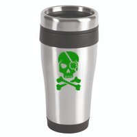 Irish Skull With A Pirate Clover Patch 16oz Travel Tumbler