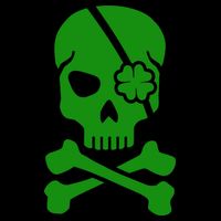Irish Skull With A Pirate Clover Patch 16oz Travel Tumbler