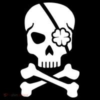Irish Skull With A Pirate Clover Patch Poster