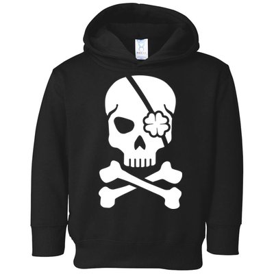 Irish Skull With A Pirate Clover Patch Toddler Hoodie