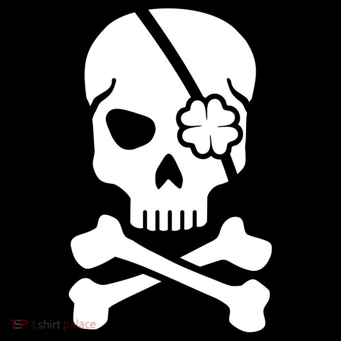 Irish Skull With A Pirate Clover Patch Toddler Fine Jersey T-Shirt