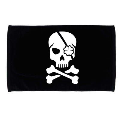 Irish Skull With A Pirate Clover Patch Microfiber Hand Towel