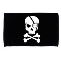 Irish Skull With A Pirate Clover Patch Microfiber Hand Towel