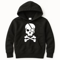 Irish Skull With A Pirate Clover Patch Kids Hoodie