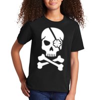 Irish Skull With A Pirate Clover Patch Kids T-Shirt