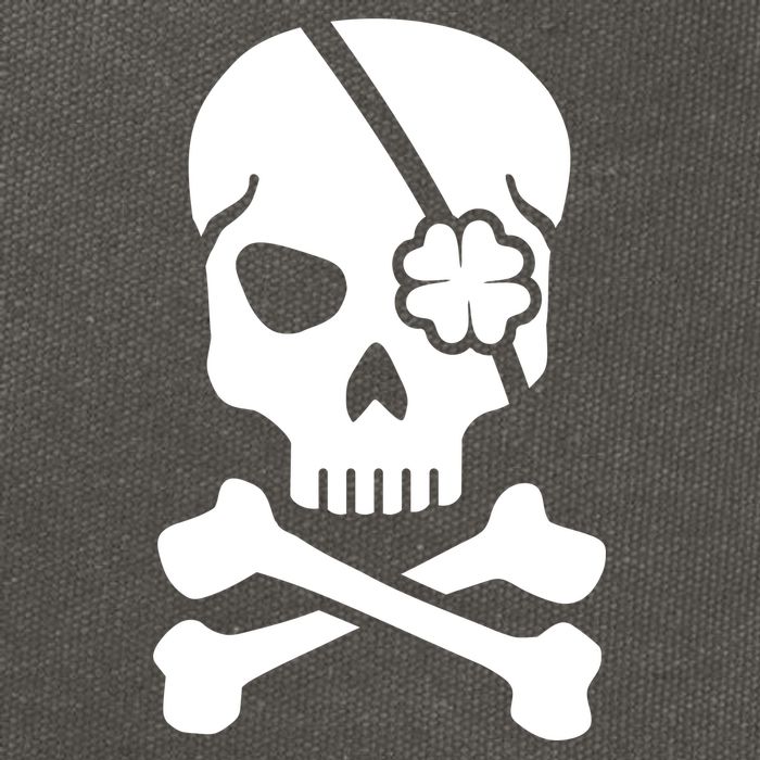 Irish Skull With A Pirate Clover Patch Cotton Canvas Backpack