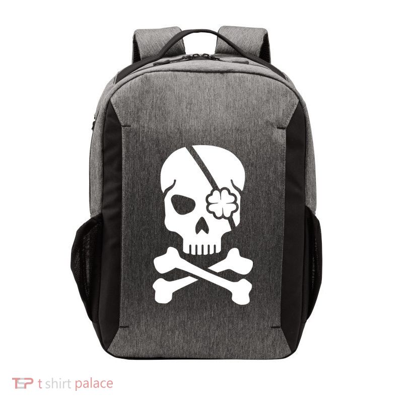 Irish Skull With A Pirate Clover Patch Vector Backpack