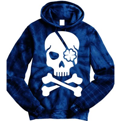 Irish Skull With A Pirate Clover Patch Tie Dye Hoodie