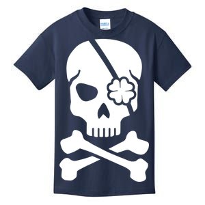 Irish Skull With A Pirate Clover Patch Kids T-Shirt