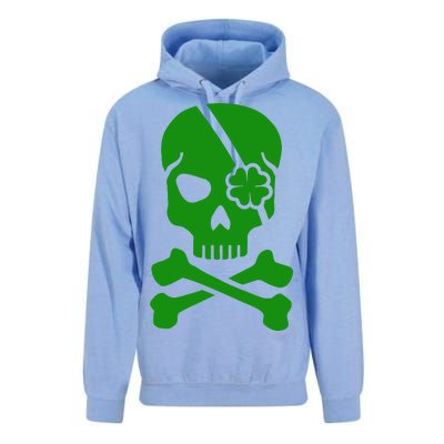 Irish Skull With A Pirate Clover Patch Unisex Surf Hoodie