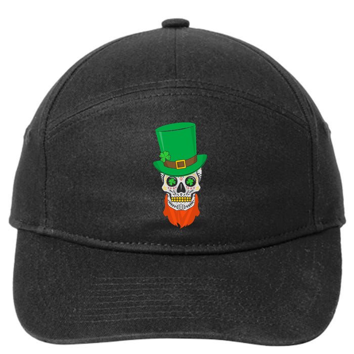 Irish Sugar Skull St. Patrick's Day 7-Panel Snapback Hat