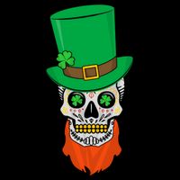 Irish Sugar Skull St. Patrick's Day 7-Panel Snapback Hat