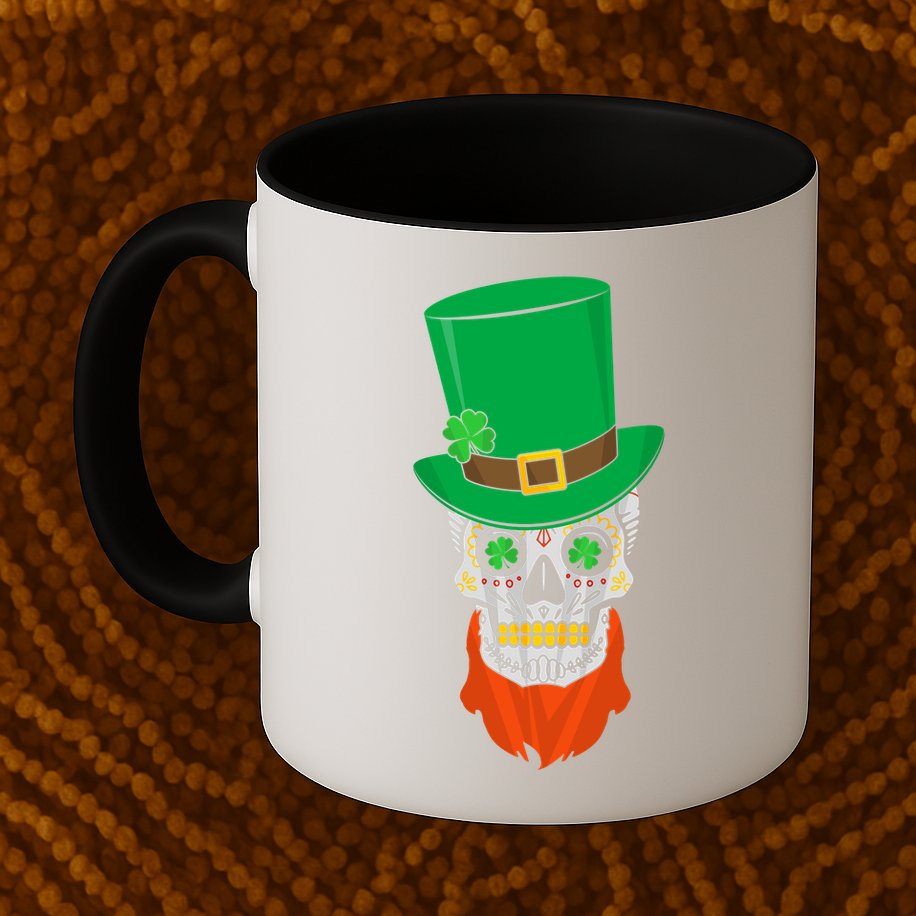 Irish Sugar Skull St. Patrick's Day Mug