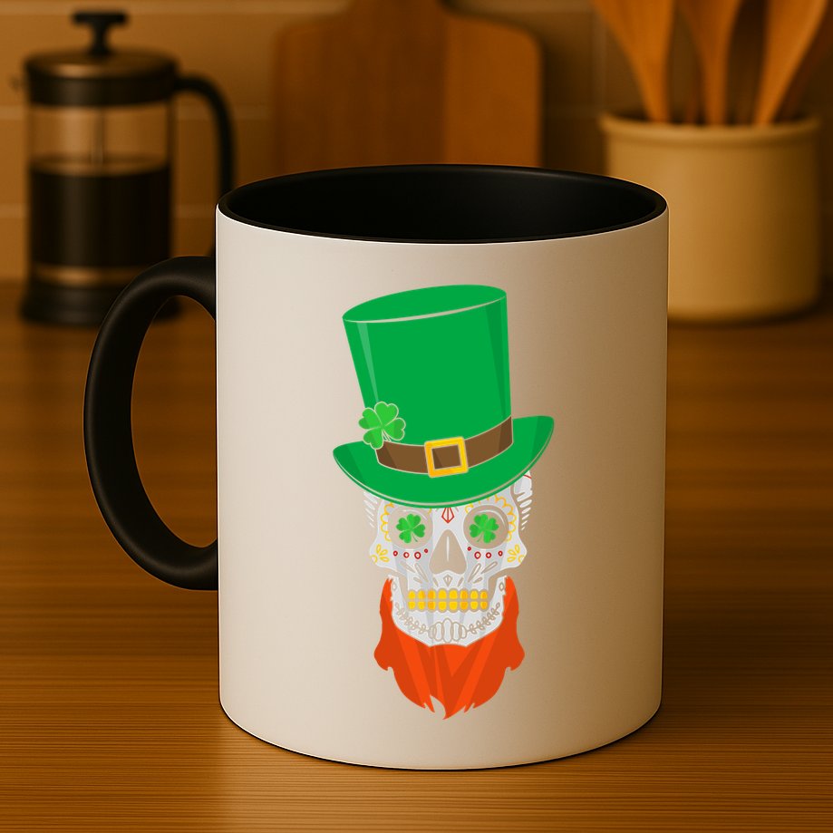 Irish Sugar Skull St. Patrick's Day Mug