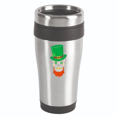 Irish Sugar Skull St. Patrick's Day 16oz Travel Tumbler