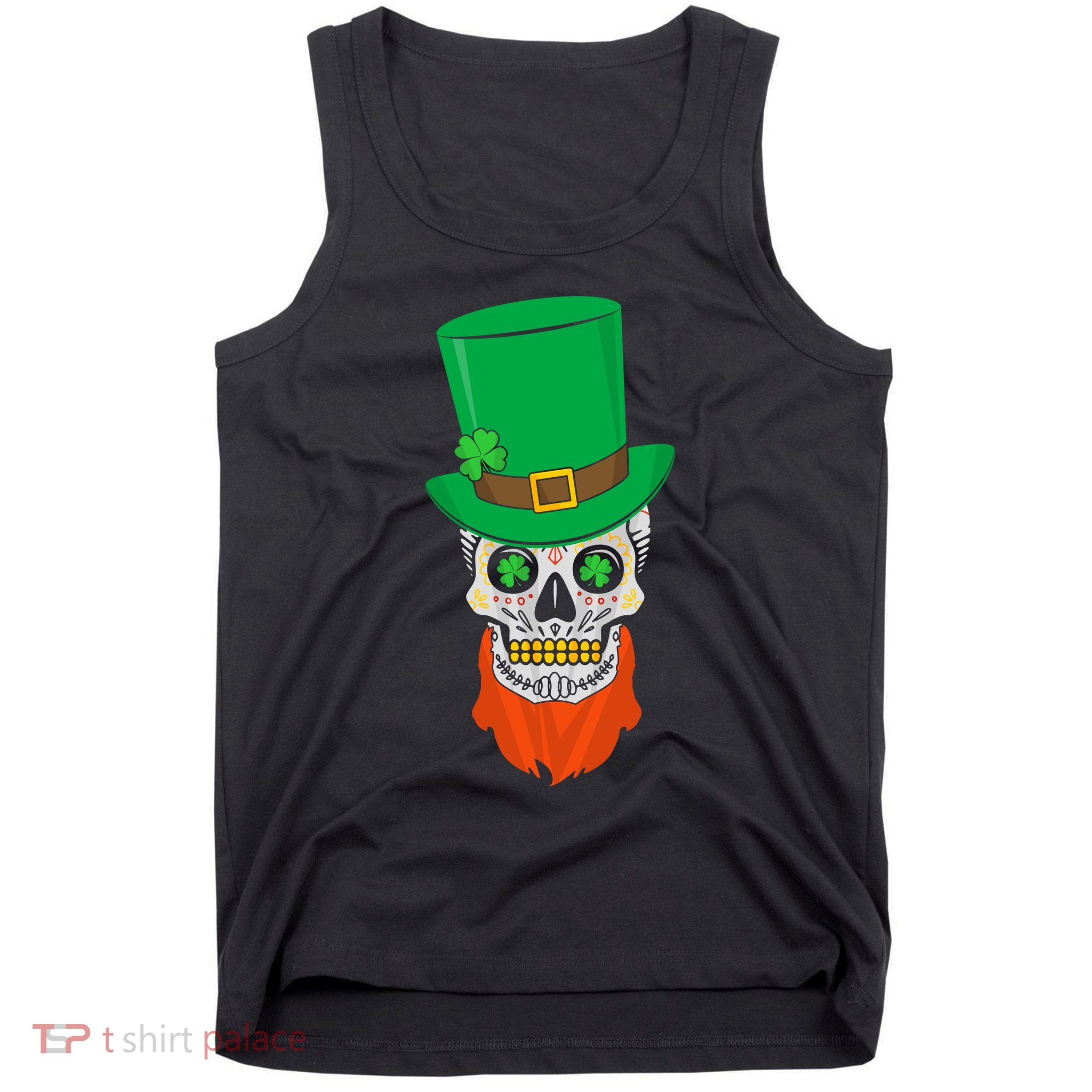 Irish Sugar Skull St. Patrick's Day Tank Top