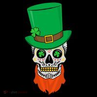 Irish Sugar Skull St. Patrick's Day Zip Tote Bag