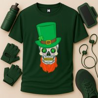 Irish Sugar Skull St. Patrick's Day Cooling Performance Crew T-Shirt