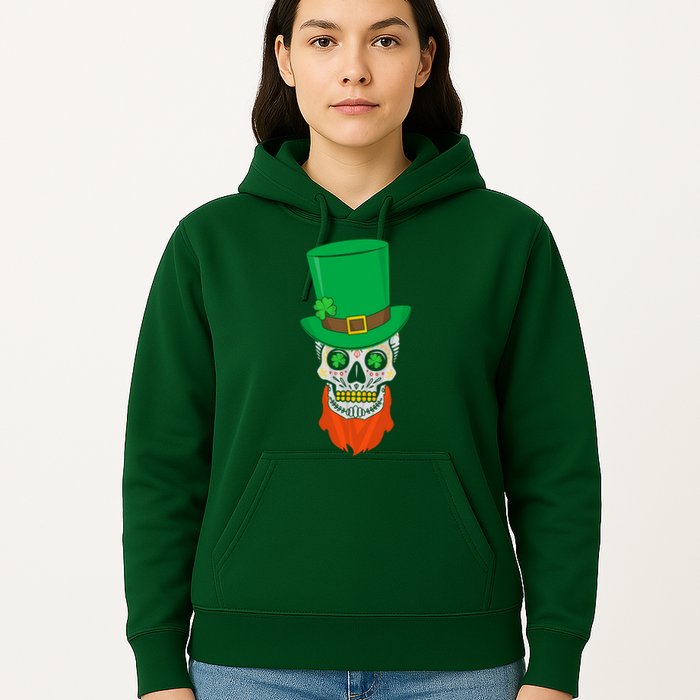 Irish Sugar Skull St. Patrick's Day Hoodie