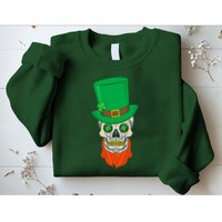 Irish Sugar Skull St. Patrick's Day Sweatshirt