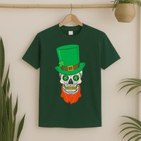 Irish Sugar Skull St. Patrick's Day T-Shirt