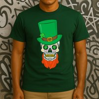 Irish Sugar Skull St. Patrick's Day T-Shirt