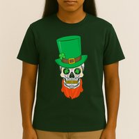 Irish Sugar Skull St. Patrick's Day T-Shirt