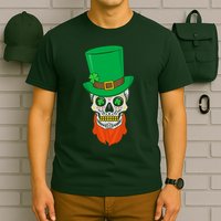 Irish Sugar Skull St. Patrick's Day T-Shirt