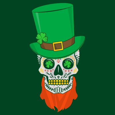 Irish Sugar Skull St. Patrick's Day T-Shirt