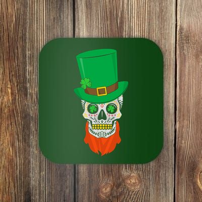 Irish Sugar Skull St. Patrick's Day Coaster