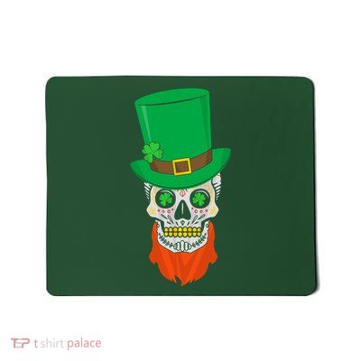 Irish Sugar Skull St. Patrick's Day Mousepad