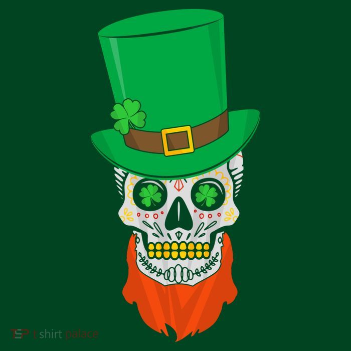 Irish Sugar Skull St. Patrick's Day Mousepad