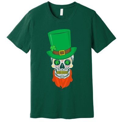 Irish Sugar Skull St. Patrick's Day Premium T-Shirt
