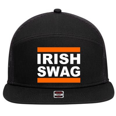 Irish Swag St. Patricks Day Funny 7 Panel Mesh Trucker Snapback Hat