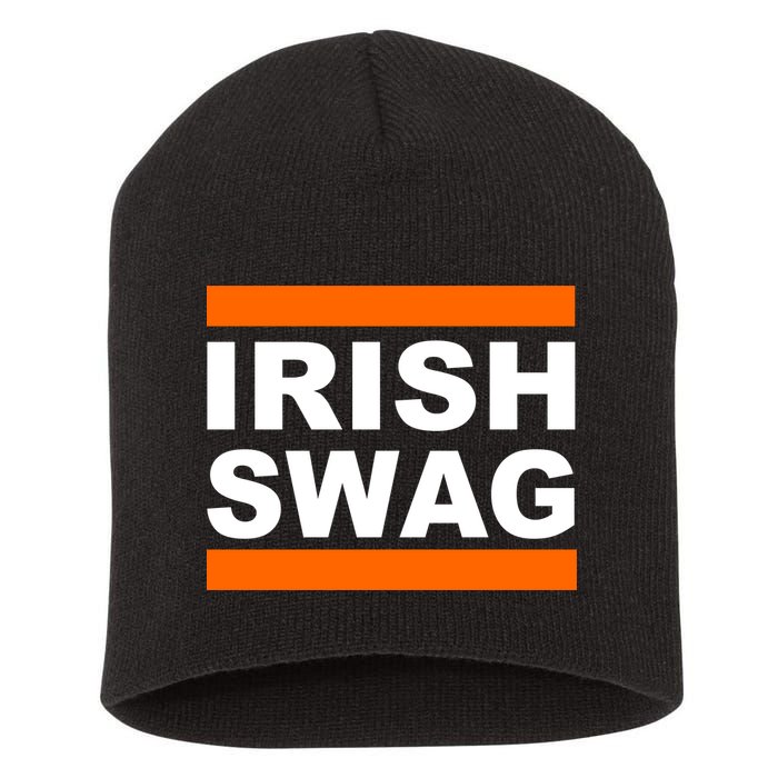 Irish Swag St. Patricks Day Funny Short Acrylic Beanie
