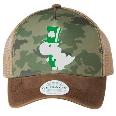 Irish T-Rex Dinosaur Clover Cute St. Patrick's Day Legacy Tie Dye Trucker Hat