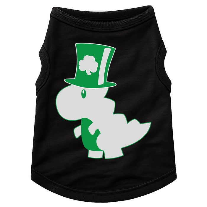 Irish T-Rex Dinosaur Clover Cute St. Patrick's Day Doggie Tank