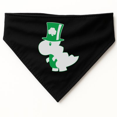 Irish T-Rex Dinosaur Clover Cute St. Patrick's Day USA-Made Doggie Bandana