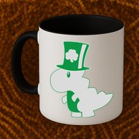 Irish T-Rex Dinosaur Clover Cute St. Patrick's Day Mug