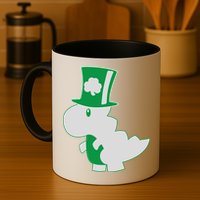 Irish T-Rex Dinosaur Clover Cute St. Patrick's Day Mug